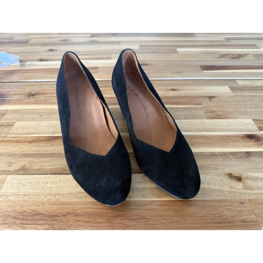 L'Amour Des Pieds Black Leather Jozefa Pumps - Size‎ 6M